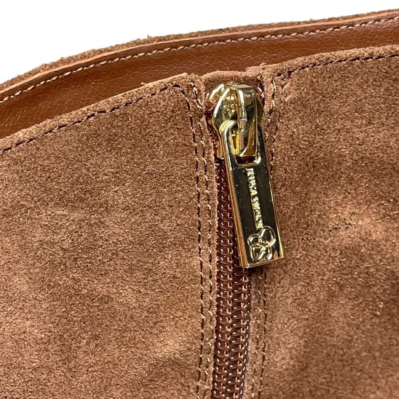 new Jessica Simpson 𖤐 Hilrie Wedge Heel Western Booties 𖤐 Brown Suede 𖤐 10M - Picture 14 of 16